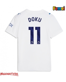 Manchester City Jeremy Doku #11 Tricou Fotbal Replică 2026-27 Femei Treilea